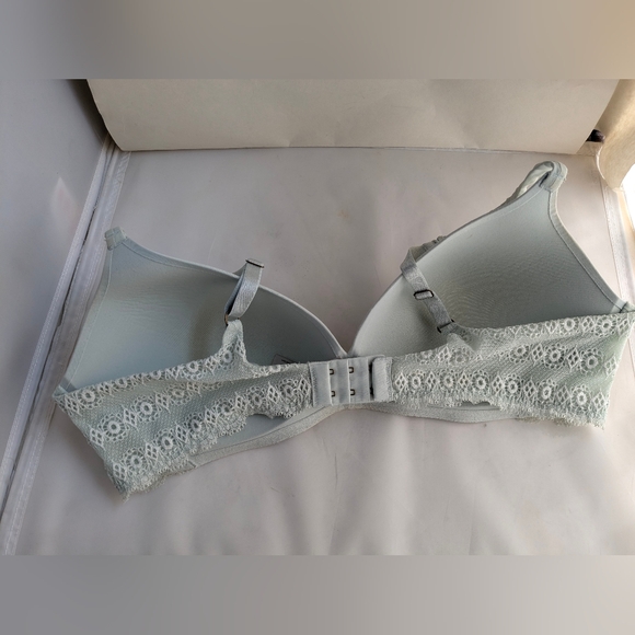 Victoria's Secret IPEX Lined No Wire Vintage Bra Set Pink Blue 38C - Picture 4 of 12